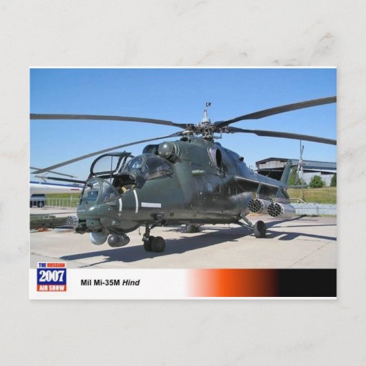 MIL 35 HINTER RUSSISCHEM HELICOPTER POSTKARTE (Vorderseite)