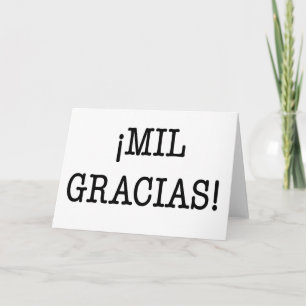 ¡ MIL GRACIAS! - Danke Grußkarte auf spanisch