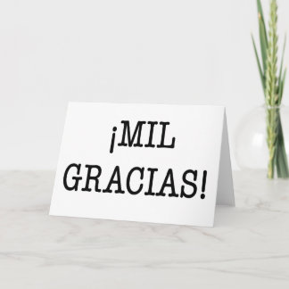 ¡ MIL GRACIAS! - Danke Grußkarte auf spanisch