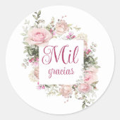 Mil Gracias, Spanisch, danke Stickers (Vorderseite)