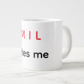 MIL hasst mich Jumbo-Tasse (Vorderseite Rechts)
