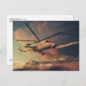 Mil Mi-24 Hind Postkarte (Vorne/Hinten)
