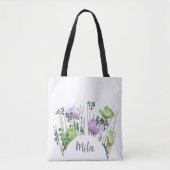 Mila Floral Monogram Tasche (Vorderseite)