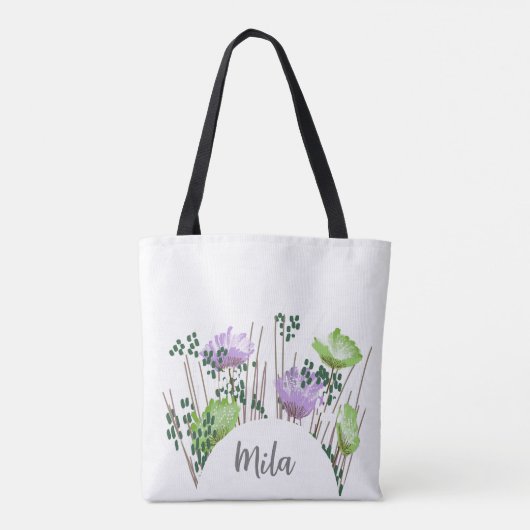 Mila Floral Monogram Tasche (Rückseite)