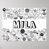 "MILA" - Kontur-Design Poster (Vorne)