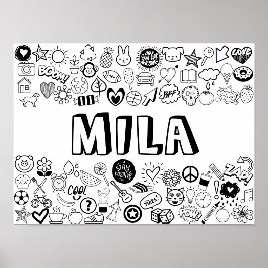 "MILA" - Kontur-Design Poster (Vorne)