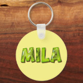 Mila Name Kiwi Design Schlüsselanhänger (Vorderseite)