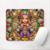 MILA ~ Vintage Weihnachtsdoll ~ Mousepad (Mit Mouse)