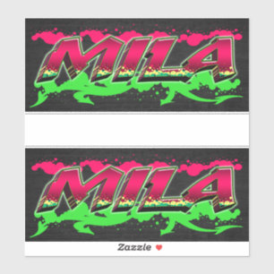 Mila Vorname Name Graffiti Aufkleber Sticker