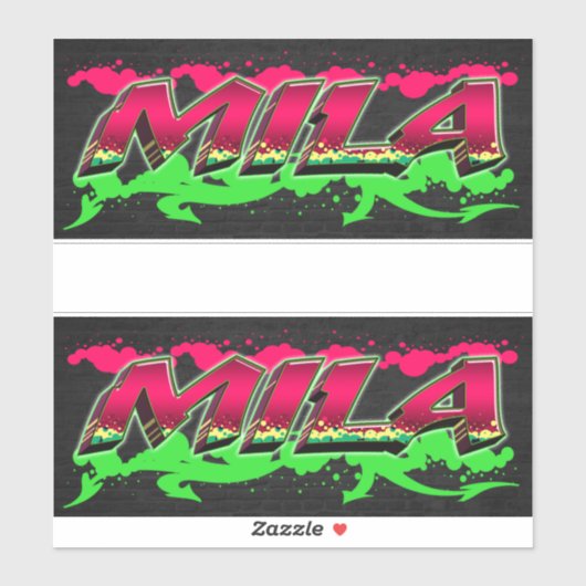 Mila Vorname Name Graffiti Aufkleber Sticker (Blatt)
