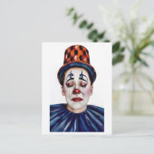 Mila Wears the Smile Too Well – A Clowns Portrait Postkarte (Stehend Vorderseite)
