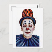 Mila Wears the Smile Too Well – A Clowns Portrait Postkarte (Vorne/Hinten)