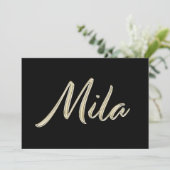 Mila white gold Handwriting Karte (Stehend Vorderseite)
