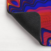 MILA ~ Zany Hot Yellow, Red, Orange und Blue Mousepad (Ecke)
