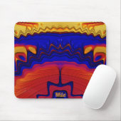 MILA ~ Zany Hot Yellow, Red, Orange und Blue Mousepad (Mit Mouse)