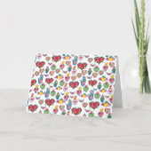Milagros Flaming Hearts Karte (Vorderseite)