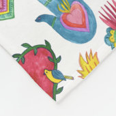 Milagros Flaming Hearts Liebe Fleecedecke (Ecke)