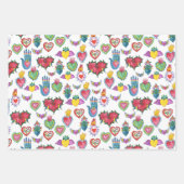 Milagros Flaming Hearts Liebe Geschenkpapier Set (Vorderseite 3)