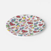 Milagros Flaming Hearts Liebe Pappteller (Schrägansicht)