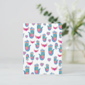 Milagros Flaming Hearts Niedliche Liebe Postkarte (Stehend Vorderseite)