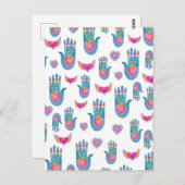 Milagros Flaming Hearts Niedliche Liebe Postkarte (Vorne/Hinten)