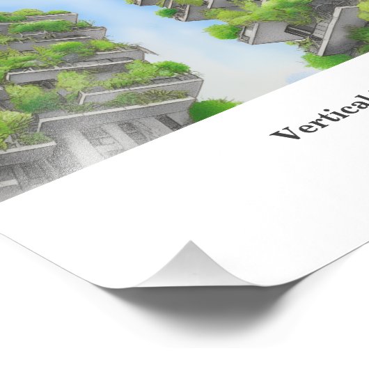 Milan Architecture Skyscraper Vertical Forest Fotodruck (Ecke)