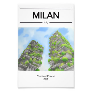 Milan Architecture Skyscraper Vertical Forest Fotodruck