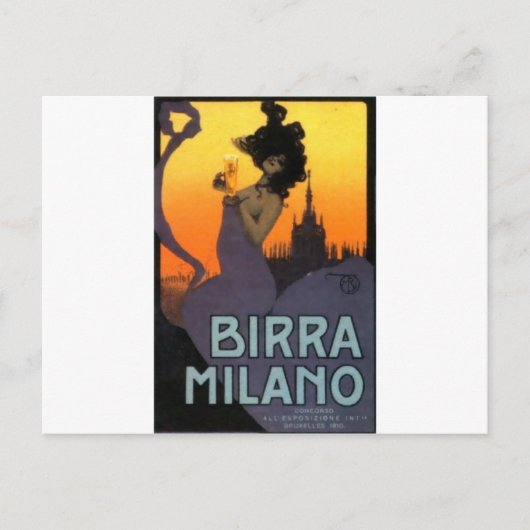 Milan Beer von Raphael Kirchner Postkarte (Vorderseite)