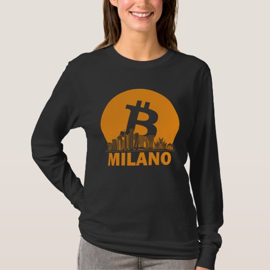 Milan Bitcoin Maximalist  Bitcoin Milan Skyline T-Shirt (Vorderseite)