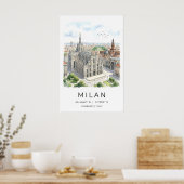 Milan Cathedral Art Print Black and White Poster (Küche)