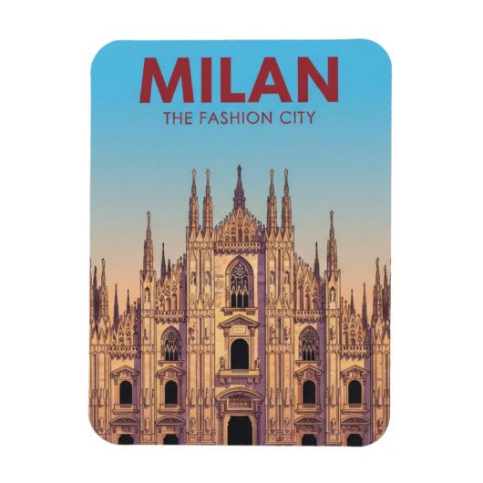 Milan-Dom-Gepäckanhänger Magnet (Vertikal)