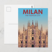 Milan-Dom-Gepäckanhänger Postkarte (Vorne/Hinten)