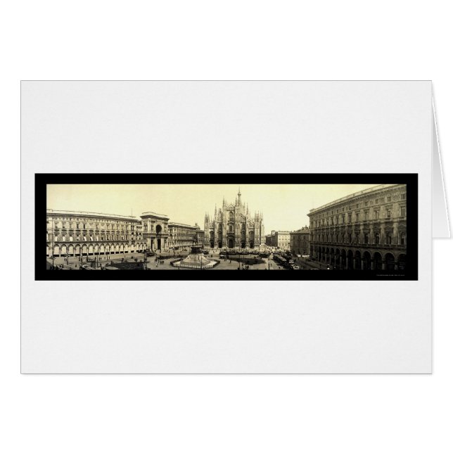 Milan Duomo Square Italien Foto 1909 (Vorderseite (Horizontal))