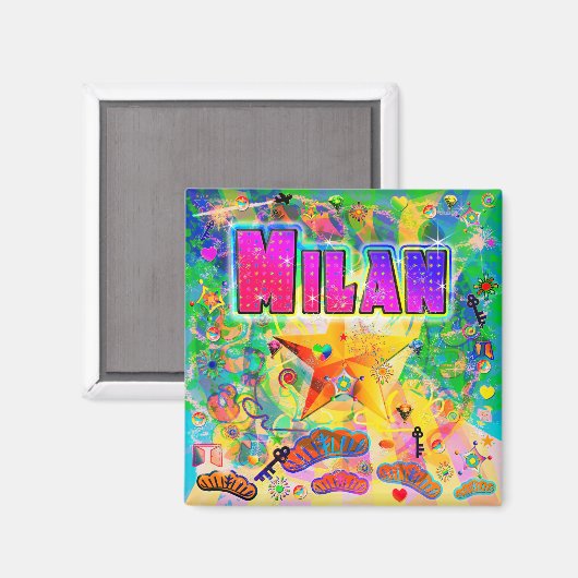 Milan Epoch Hour Magnet (Vorderseite/Rückseite)