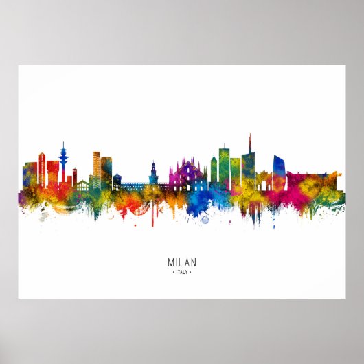 Milan Italien Skyline Poster (Vorne)