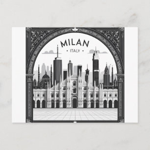 Milan Italien Skyline Postkarte
