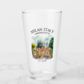 Milan Italy Design – Lombardia Skyline  Glas (Vorderseite)