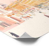 Milan Italy Gouache Paint Illustration Travel Poster (Ecke)