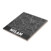 Milan Italy Retro Map Fliese (Seite)