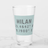 Milan Latitude Longitude Glas (Vorderseite)