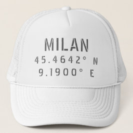 Milan Latitude Longitude Truckerkappe