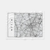 Milan Map Illustration Fleecedecke (Vorderseite (Horizontal))