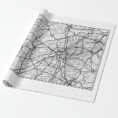 Milan Map Illustration Geschenkpapier (Ungerollt)