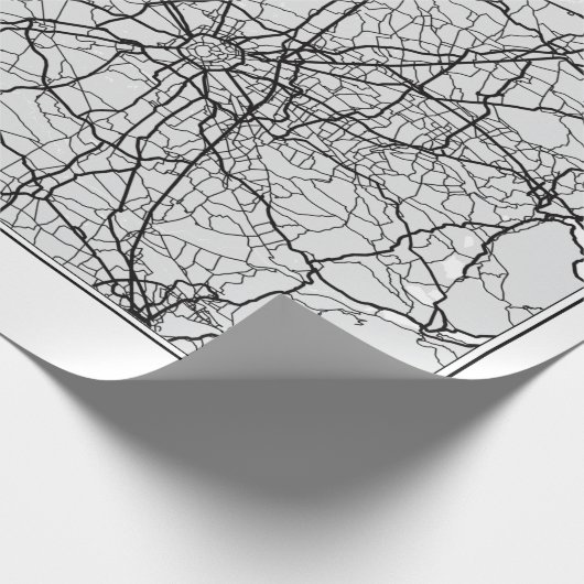 Milan Map Illustration Geschenkpapier (Ecke)