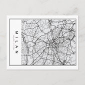 Milan Map Illustration Postkarte (Vorderseite)