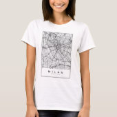 Milan Map Illustration T-Shirt (Vorderseite)
