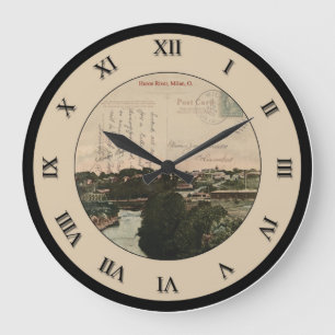 Milan Ohio Post Card Clock Große Wanduhr
