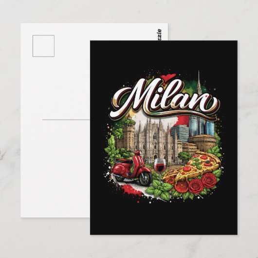 Milan Postkarte (Vorne/Hinten)