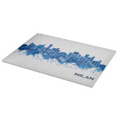 Milan Skyline Blue Schneidebrett (Ecke)