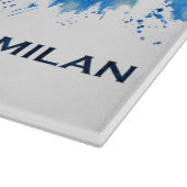 Milan Skyline Blue Schneidebrett (Ecke)